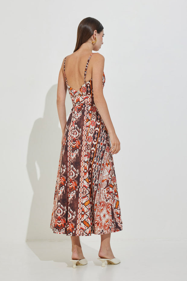 Αμάνικο Εμπριμέ Φόρεμα