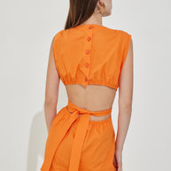 Midi Dress with Open Back