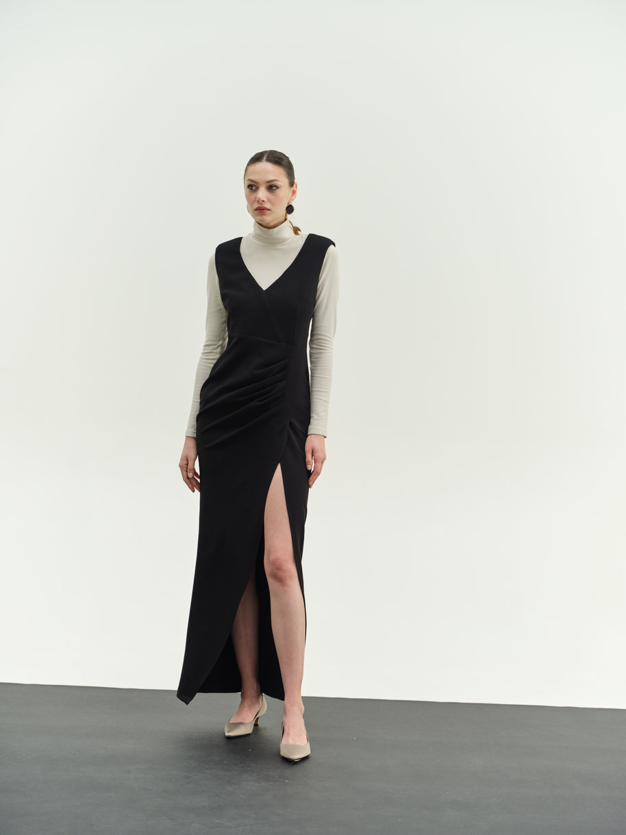 maxi dress with thigh split