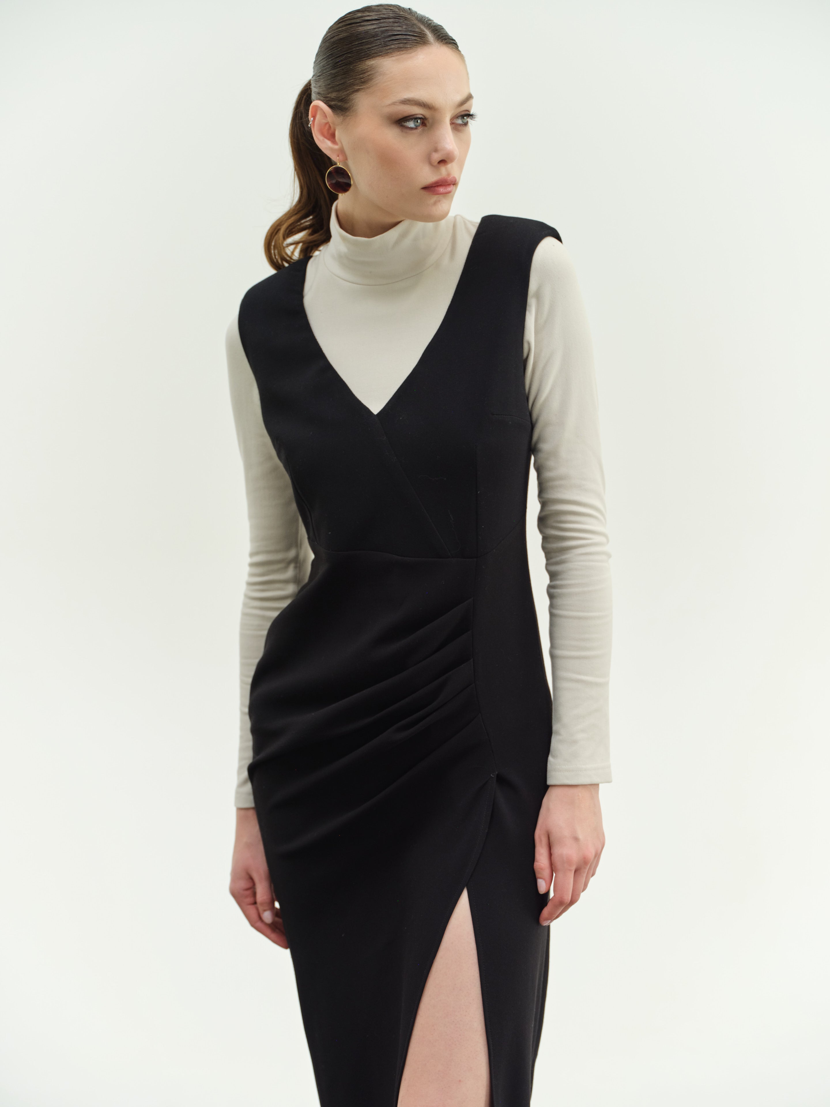 maxi dress with thigh split