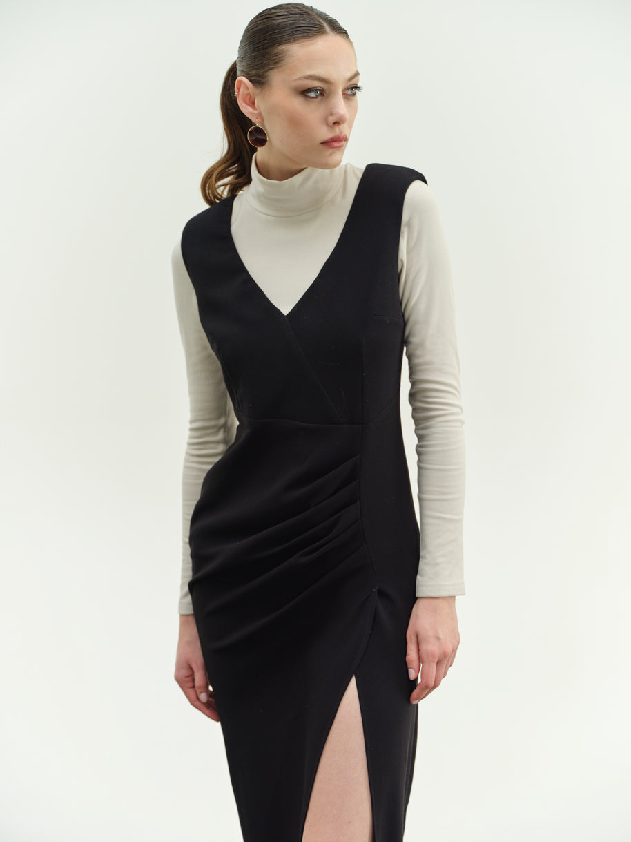 maxi dress with thigh split