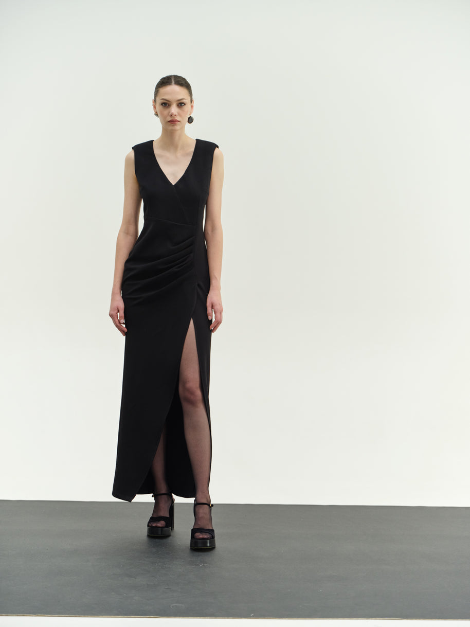 maxi dress with thigh split