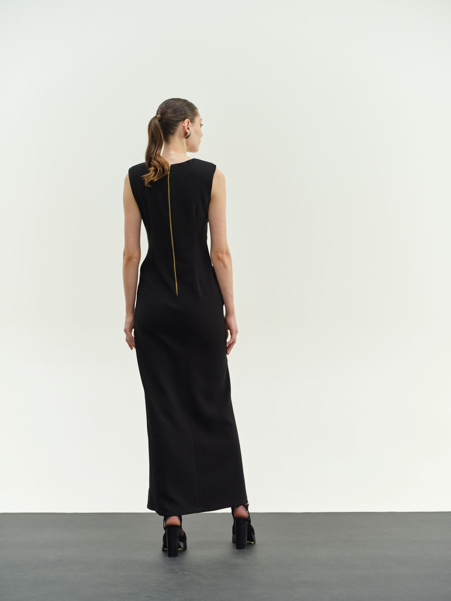 maxi dress with thigh split