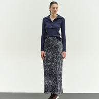 sequin midi skirt