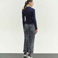 sequin midi skirt