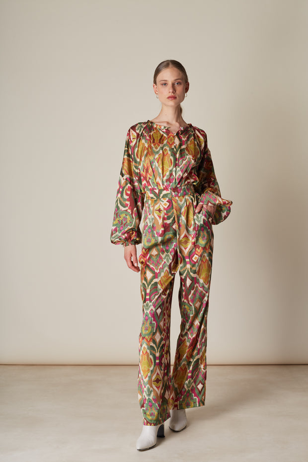 Satin Patterned Pants