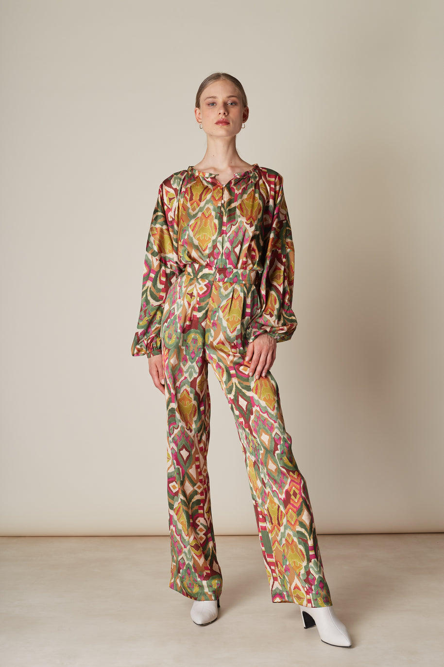 Σατέν Εμπριμέ Παντελόνι