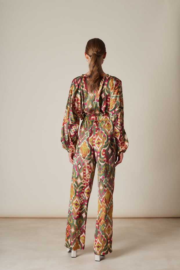 Satin Patterned Pants