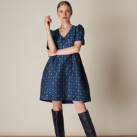 Brocade Ruch Dress