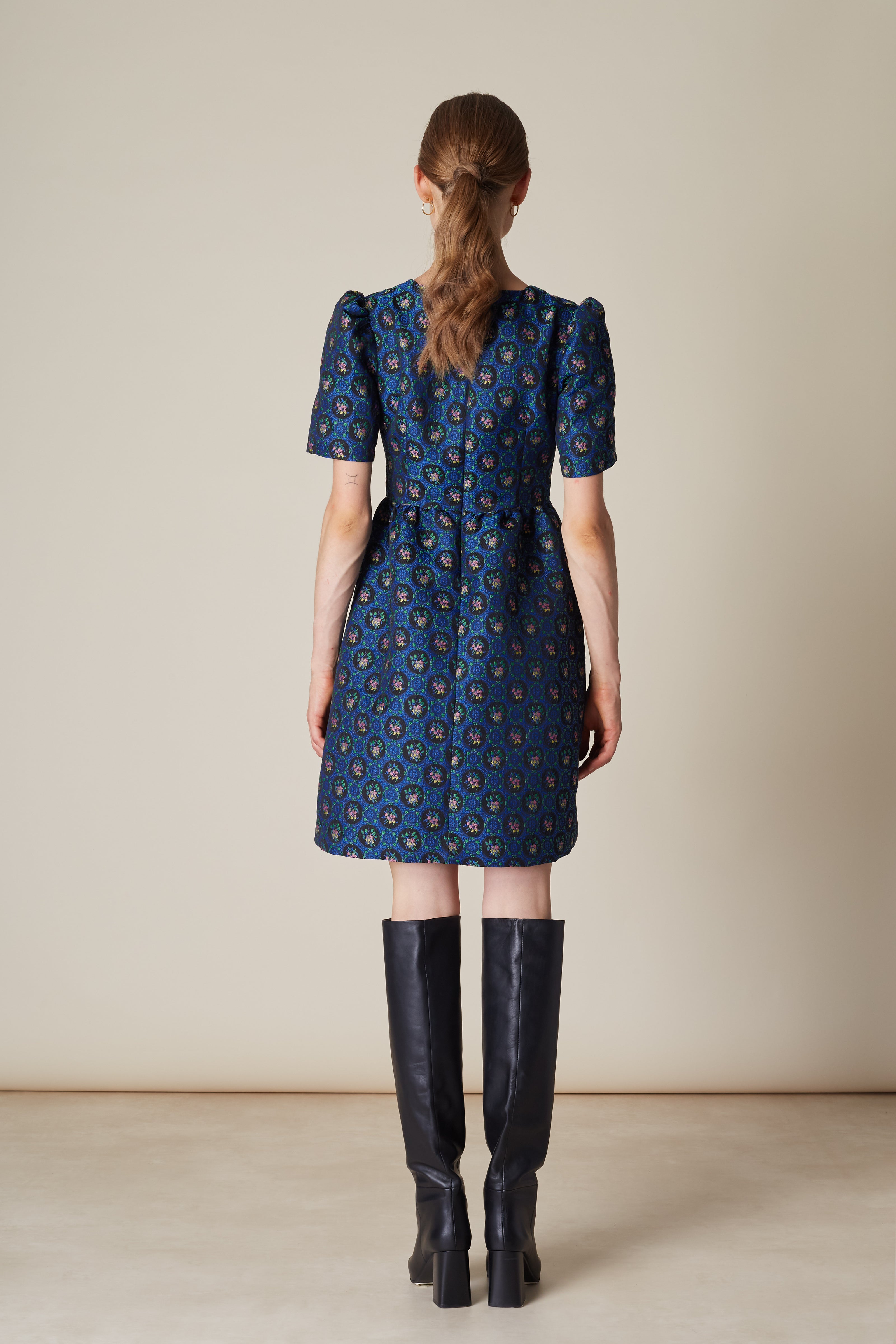 Brocade Ruch Dress