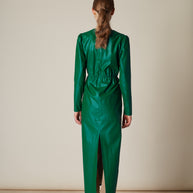 Dress with Back Opening in Skirt