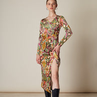 Velvet Dress with Opening