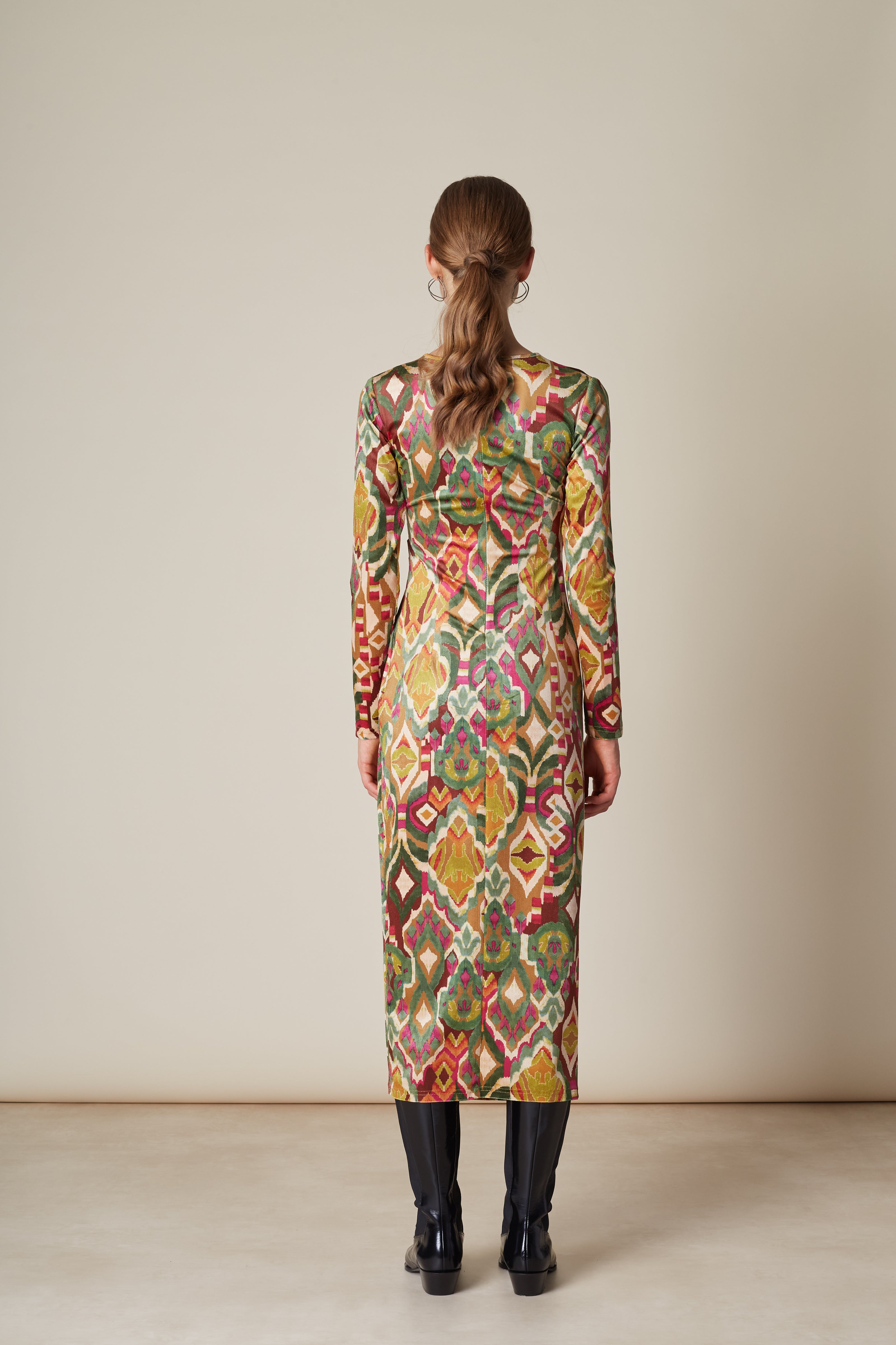 Velvet Dress with Opening