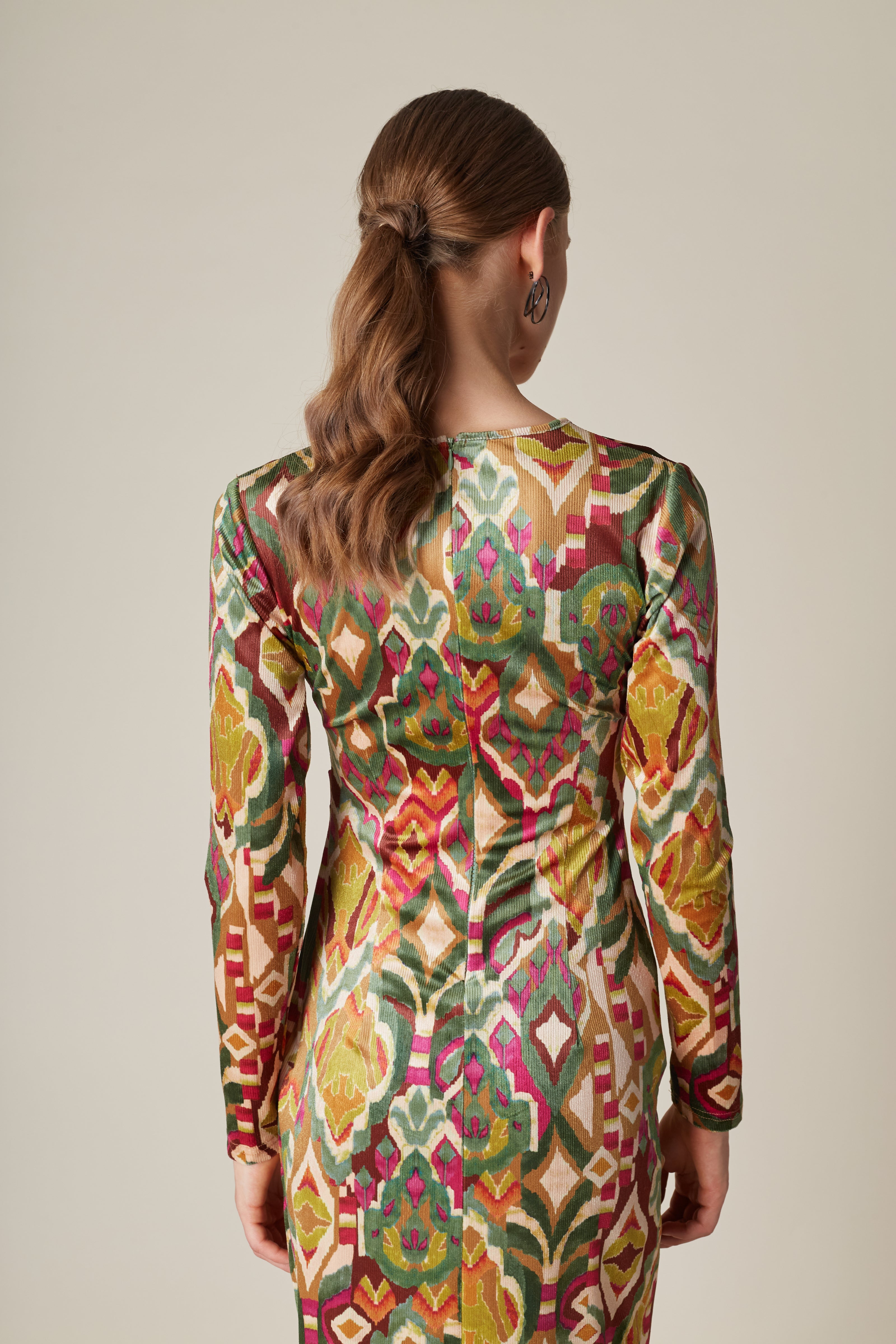 Velvet Dress with Opening