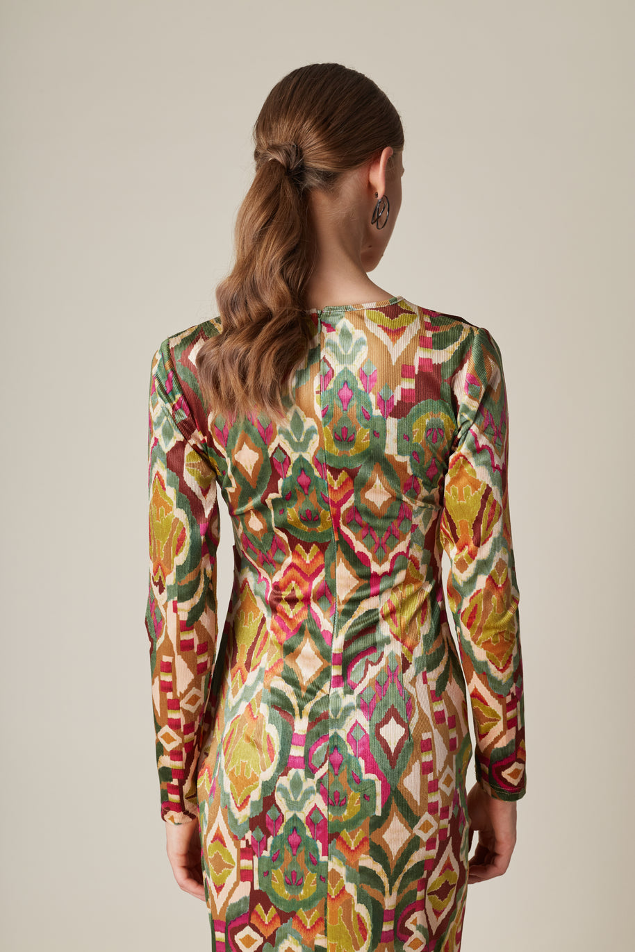 Velvet Dress with Opening