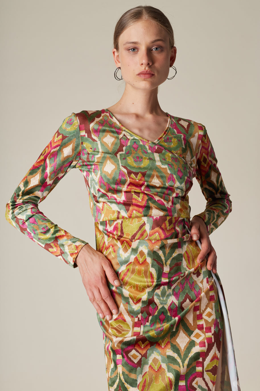 Velvet Dress with Opening