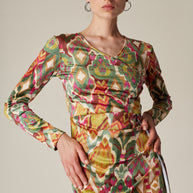 Velvet Dress with Opening