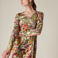 Velvet Dress with Opening