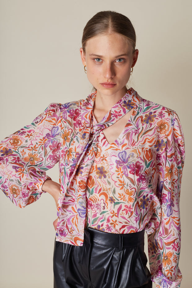 Μπλούζα Φλοράλ Ζορζέτα