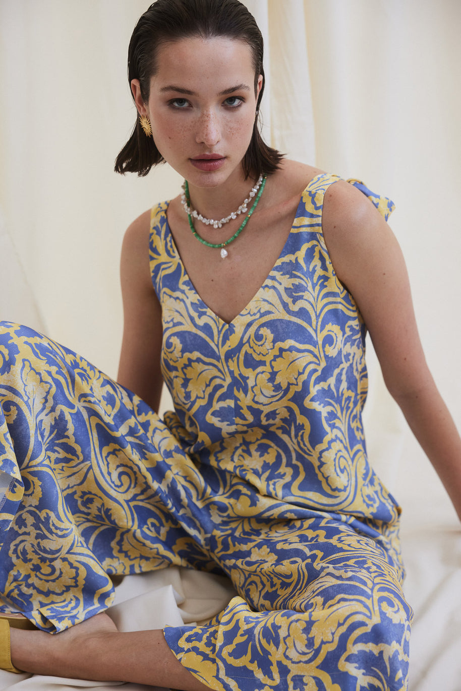 Blue Yellow Jumpsuit