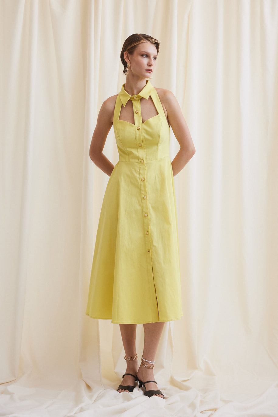 Dress with Open Neck