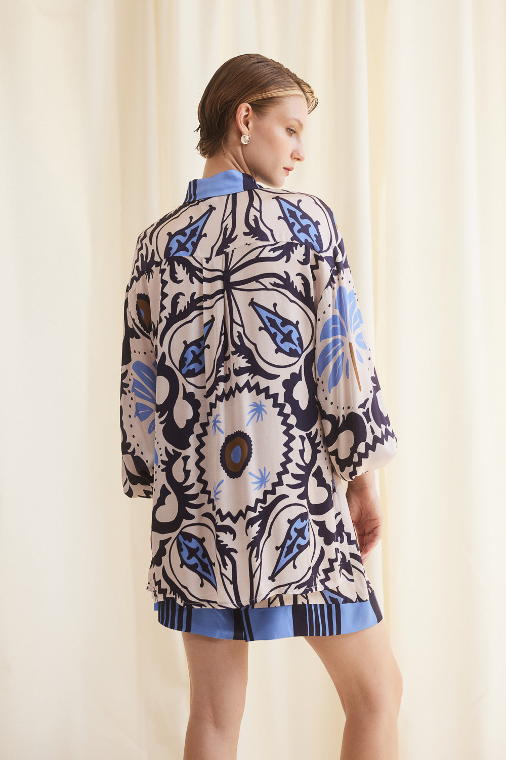 Two-tone Patterned Shirt