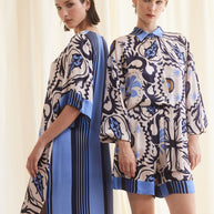 Two-tone Patterned Shirt