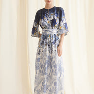 Dress With Leaves Pattern