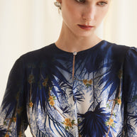 Dress With Leaves Pattern