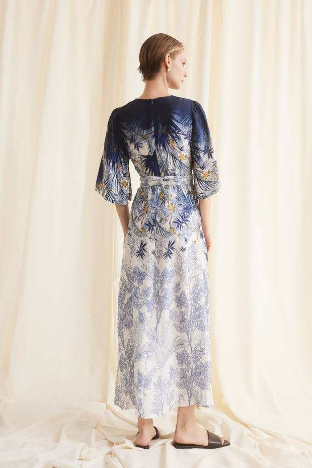 Dress With Leaves Pattern