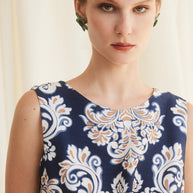 Patterned Top with Front Tie