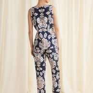 Patterned Top with Front Tie