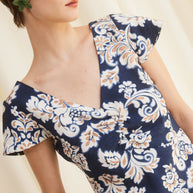 Blue Patterned Blouse