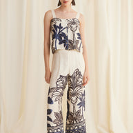 Short Blouse with Flowers