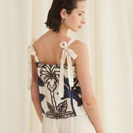 Short Blouse with Flowers
