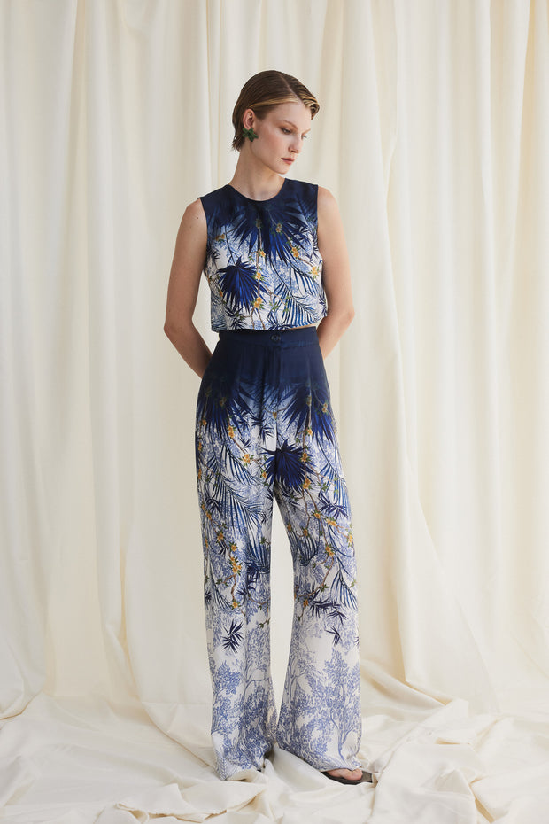 Leaf Print Pants