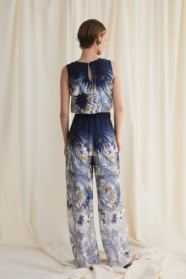 Leaf Print Pants