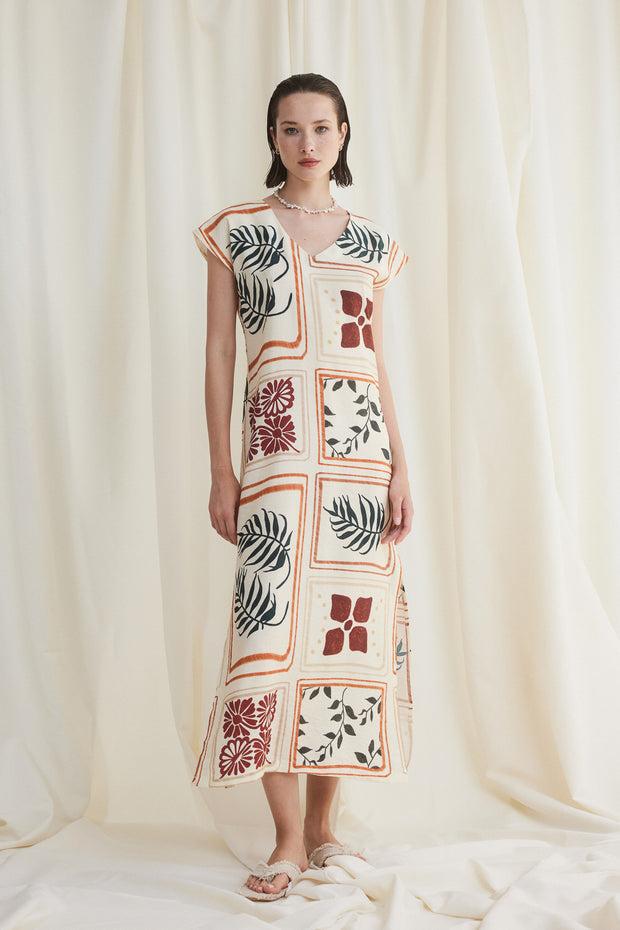 Φόρεμα Εμπριμέ Τετράγωνα