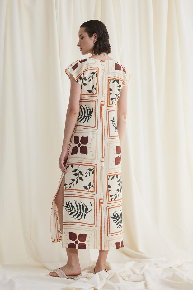 Square Printed Dress