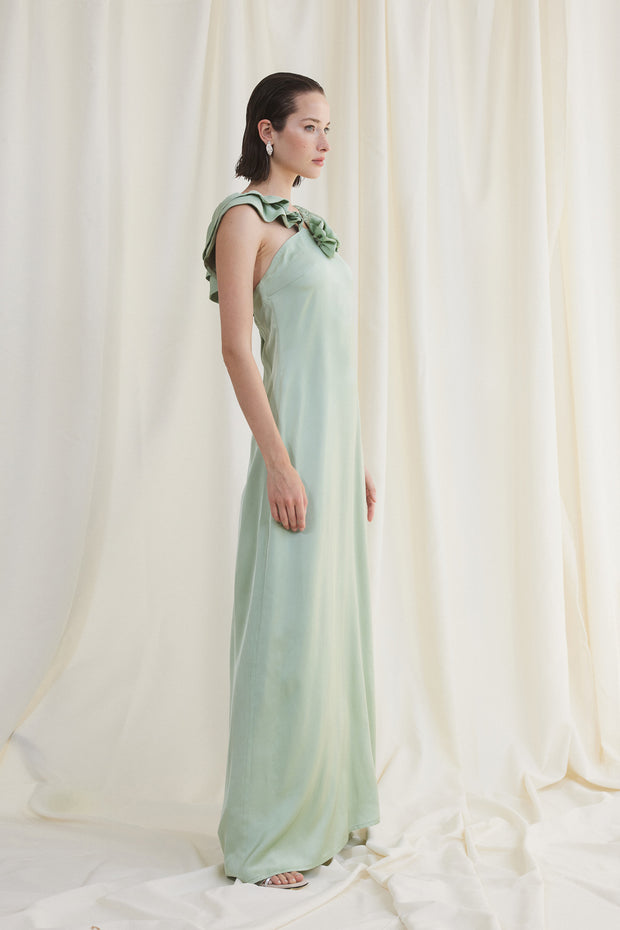 Long Satin Dress