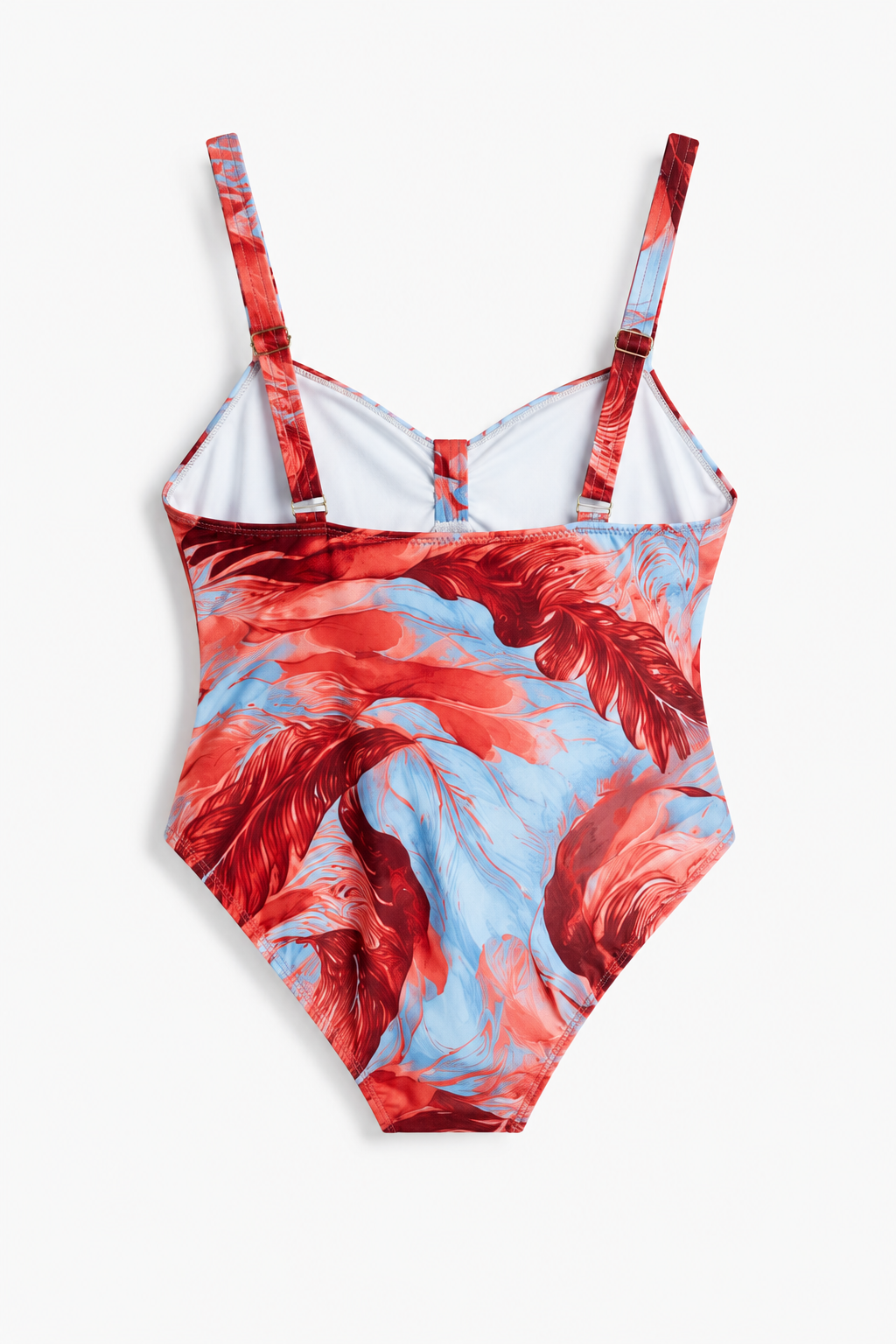 Printed one piece swimwear 