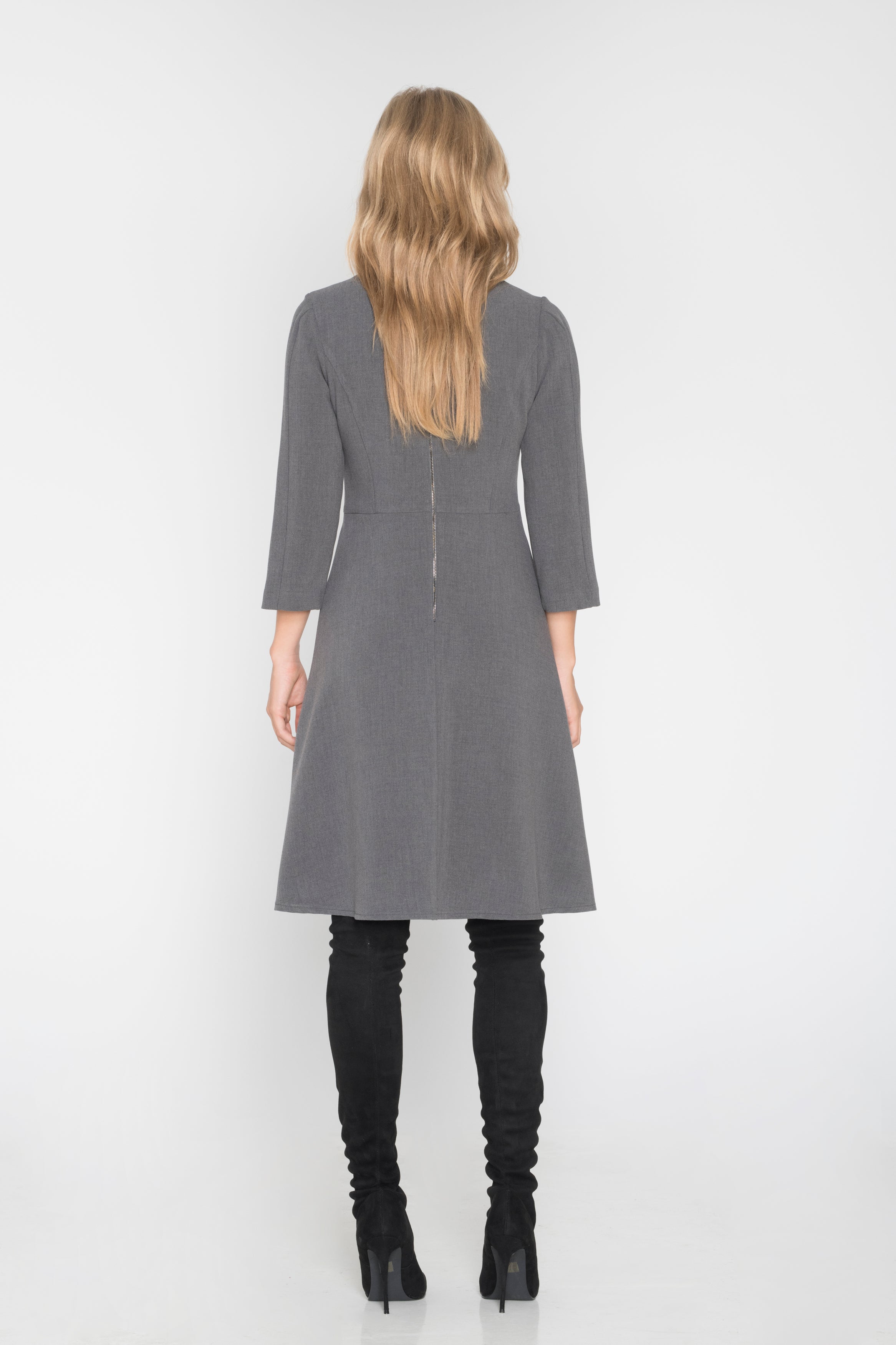 Midi Φόρεμα με Φερμουάρ