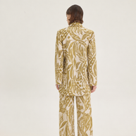 Printed suede pants