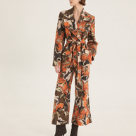 Corduroy printed blazer