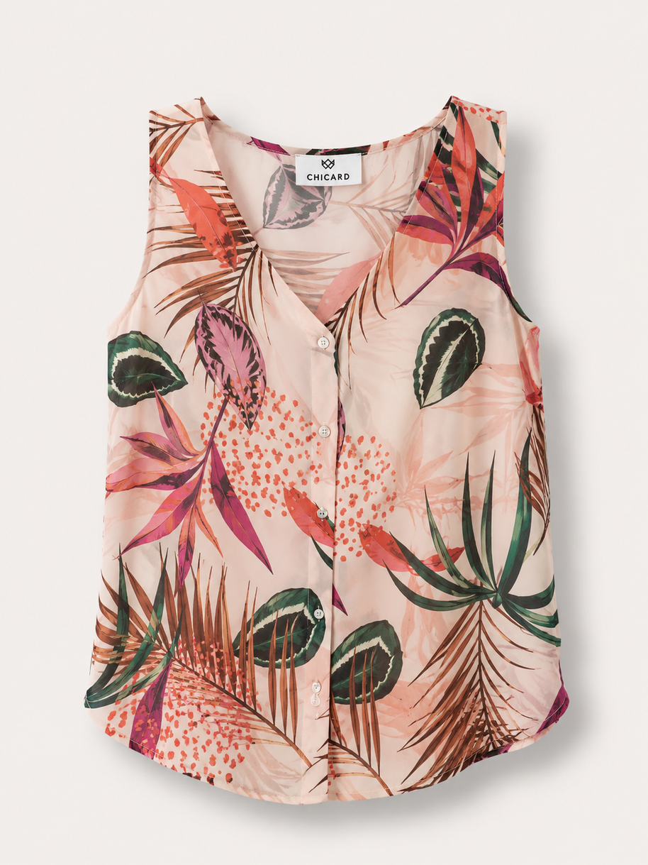 Floral shirt V neck