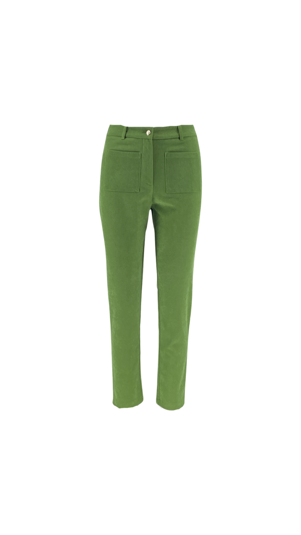 Straight-leg pants with pockets