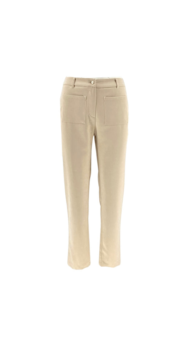Straight-leg pants with pockets