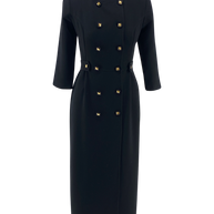 Κρεπ Φόρεμα με Κουμπιά