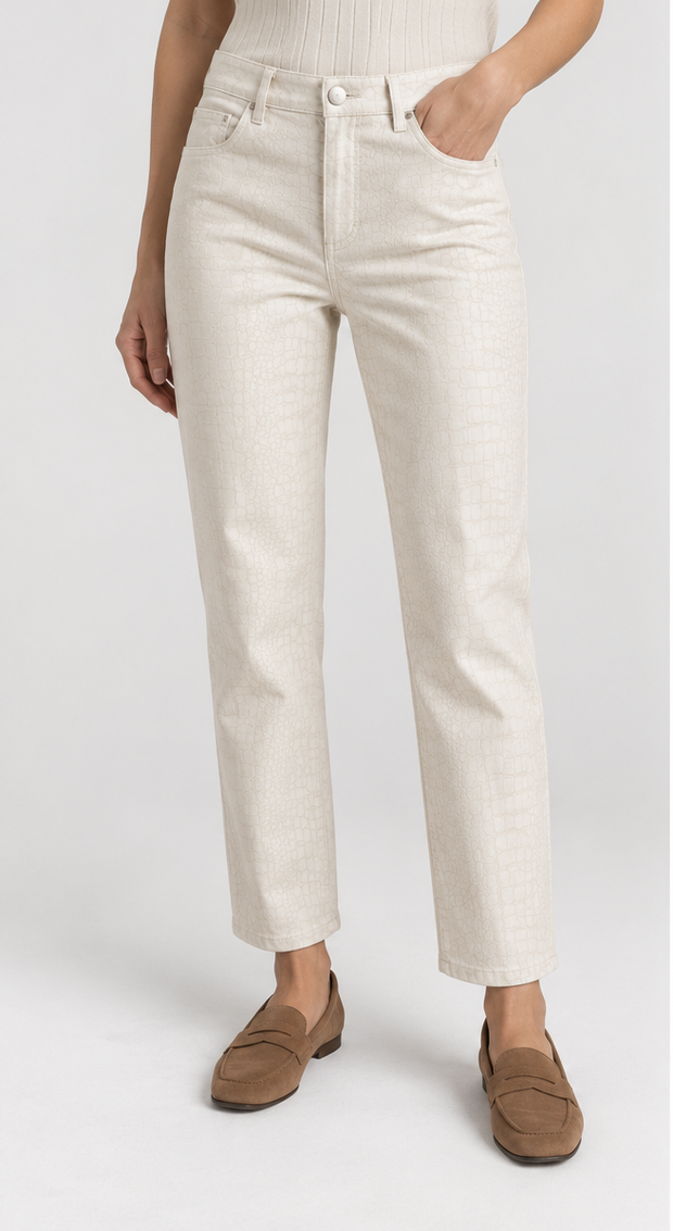 Straight leg croco pants