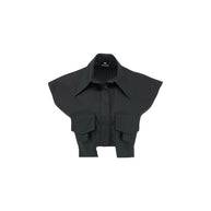 Crop Πουκάμισο με Μακριές Τσέπες